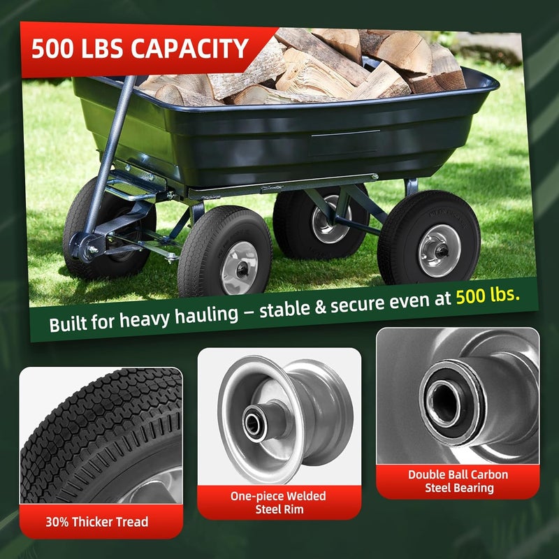 uscaster 4.10/3.50-4 Tire and Wheel Flat Free,10-Inch Solid Wheel Replacement with 5/8 Extra 3/4 &1/2 Bearings,2.2" Offset Hub -Compatible with Hand Truck,Wheelbarrow,Dolly(Wave,Gray) - Image 4